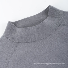 20ALSM007 Seamless wholegarment sweater plain sweater half turtleneck pullover knitwear sweater